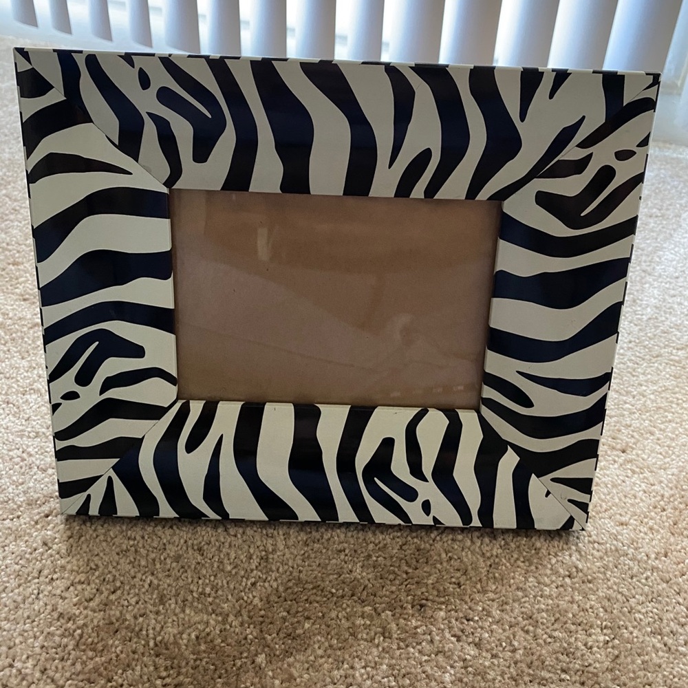 Zebra print picture frame